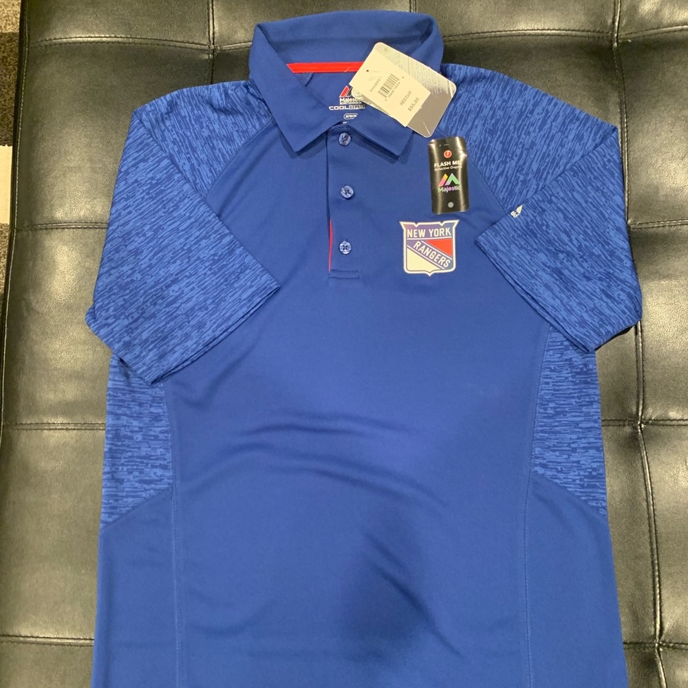 Majestic Cool Base New York Rangers Polo Shirt